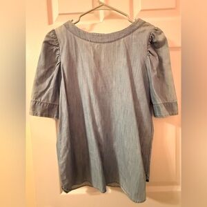 LOFT Chambray Blue Blouse